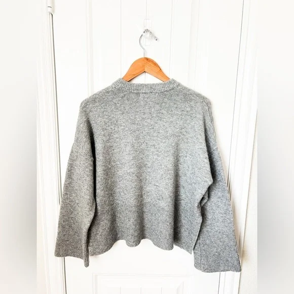 Elodie Crewneck Gray Sweater Size Small - Picture 2 of 2